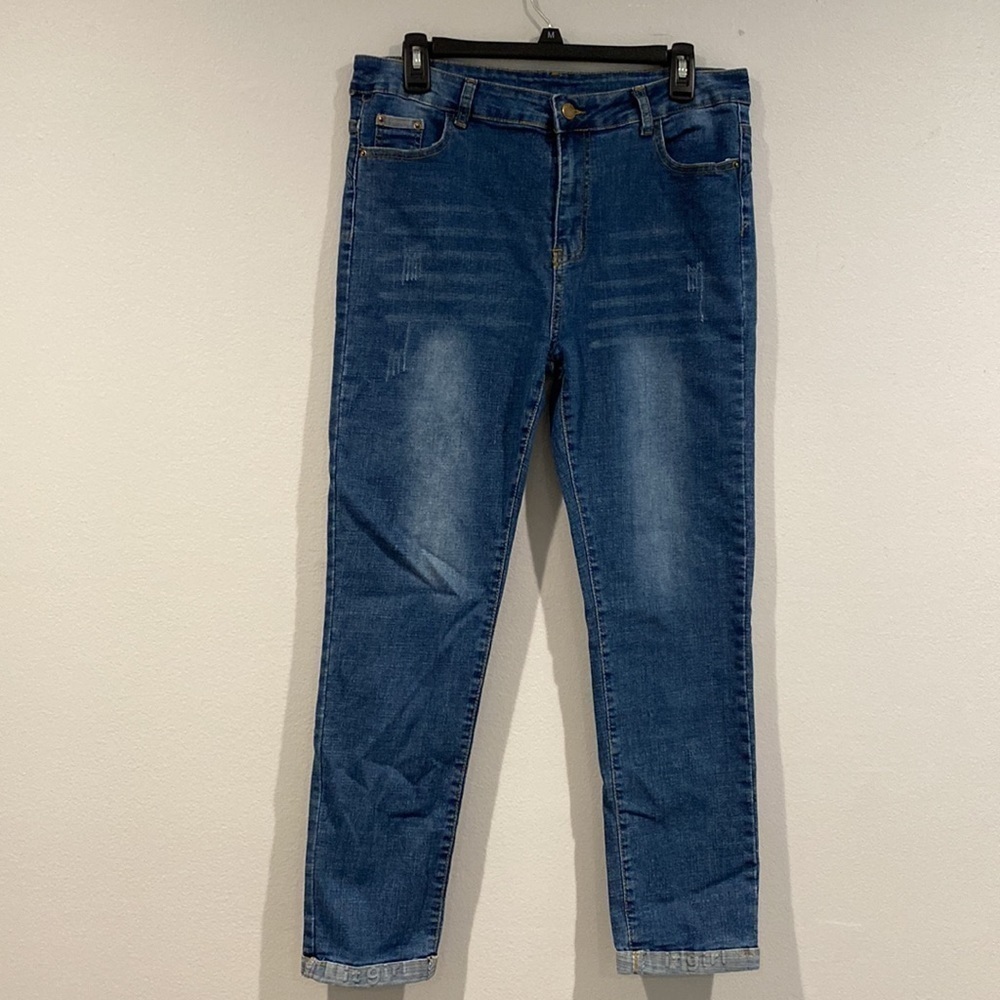 Shein Extra Large Cropped Skinny Jeans